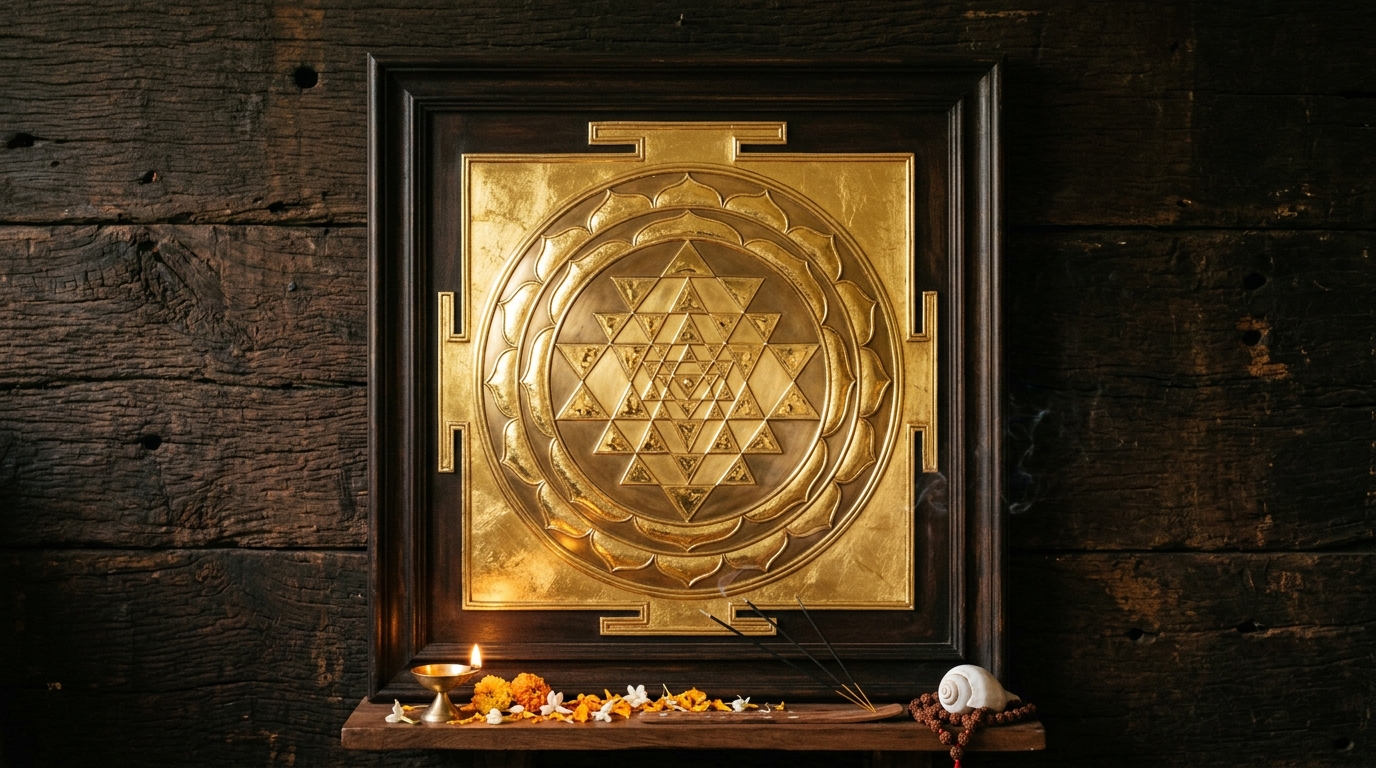 Shri Yantra – Golden Radiance