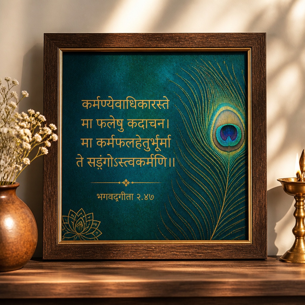 Bhagavad Gita Inspirational Verse Frame